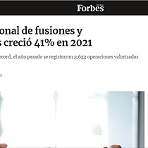 Mercado regional de fusiones y adquisiciones creci 41% en 2021